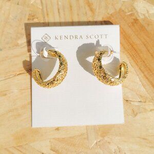 NEW Kendra Scott Harper Small Hoop Earrings Gold